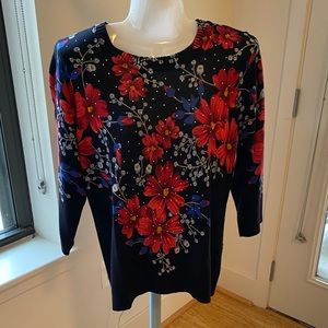 Lightweight Floral Sweater